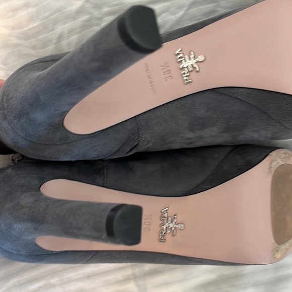 Prada Grey Suede Ankle Boot - Picture 4 of 6